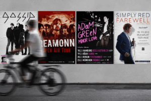 Gestaltete Plakate bei der Agentur Imagegrafik.de / für Wizard Promotions / Marek Lieberberg (MLK)