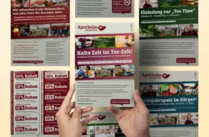 Konzeption und Umsetzung eines regelmäßig erscheinenden Apothekenflyers der Postapotheke, Hardheim (postapo-hardheim.de)