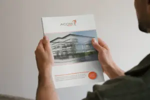 Konzeption und Umsetzung einer Imagebroschüre für neu gegründete Firma "Acom Projekt"
