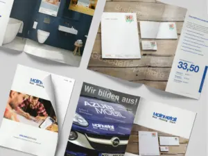 Gesamtentwicklung diverser neuer Broschüren für Mainmetall